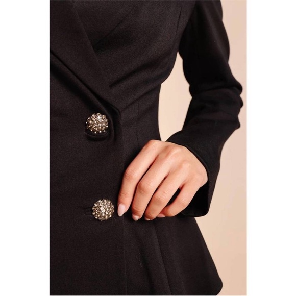 NWT RACHEL PARCELL ponte jacket in black - Picture 5 of 5